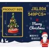TREE HEIGHT JXL804 non  HỘP NHẠC CÂY THÔNG GIÁNG SINH ÂM bộ đồ chơi xếp lắp ráp ghép mô hình Creator MUSIC CHRISTMARS TREE Sáng Tạo 549 khối