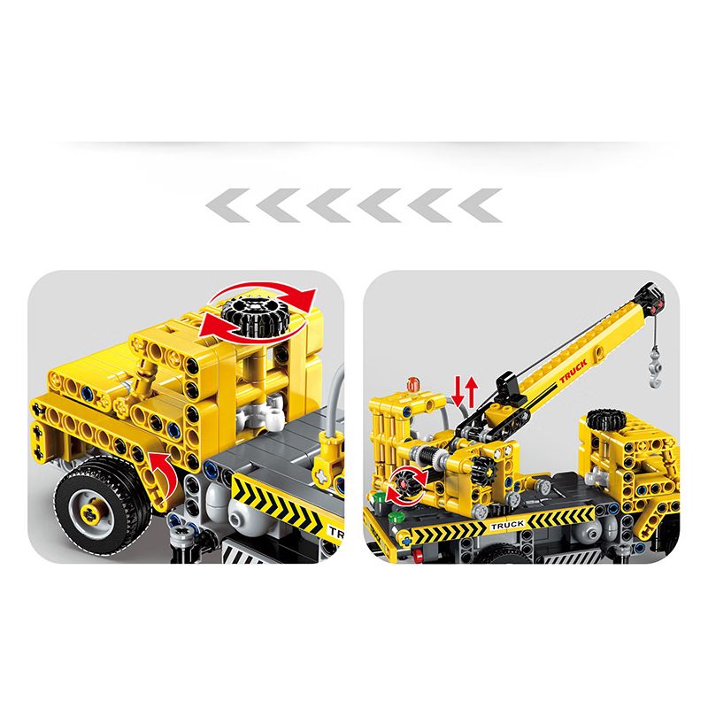 ZHEGAO QL1229 1229 non  CẦN CẨU LÙI XE bộ đồ chơi xếp lắp ráp ghép mô hình ENGINEERING TRUCK 429 khối
