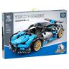 KUYU MOXING 10041 non  XE THỂ THAO MÀU XANH LÙI tỷ lệ 1:18 bộ đồ chơi xếp lắp ráp ghép mô hình Mini Racing Pacemaker Đua Xe Mini 402 khối