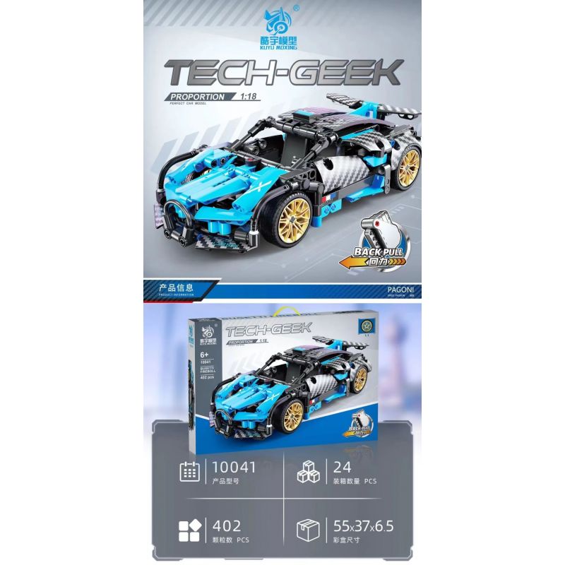 KUYU MOXING 10041 non  XE THỂ THAO MÀU XANH LÙI tỷ lệ 1:18 bộ đồ chơi xếp lắp ráp ghép mô hình Mini Racing Pacemaker Đua Xe Mini 402 khối