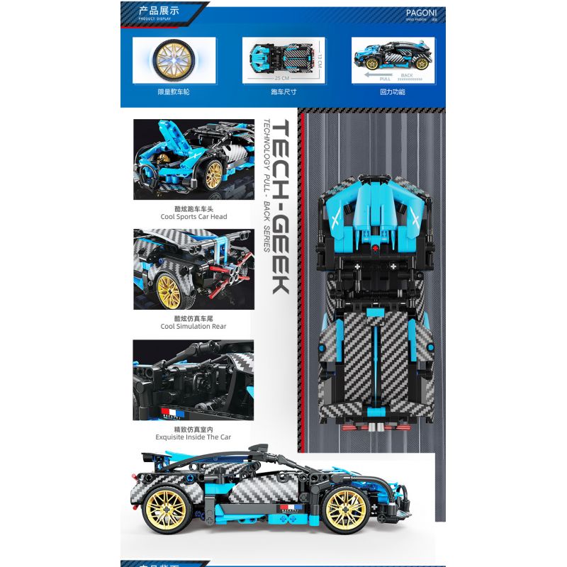 KUYU MOXING 10041 non  XE THỂ THAO MÀU XANH LÙI tỷ lệ 1:18 bộ đồ chơi xếp lắp ráp ghép mô hình Mini Racing Pacemaker Đua Xe Mini 402 khối