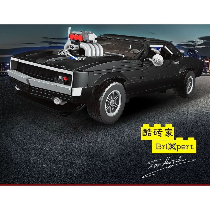 MouldKing 10028 Mould King 10028 non  NÉ PHÍ NGỰA bộ đồ chơi xếp lắp ráp ghép mô hình Creator Expert DOGE CHARGER Chuyên Gia Sáng Tạo 1439 khối