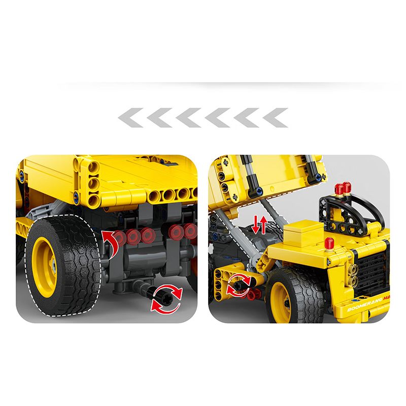 ZHEGAO QL1228 1228 non  XE BEN LÙI bộ đồ chơi xếp lắp ráp ghép mô hình ENGINEERING TRUCK 415 khối
