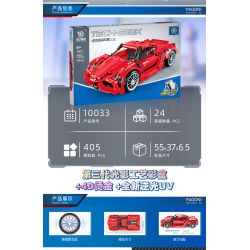 KUYU MOXING 10033 non  XE THỂ THAO MÀU ĐỎ LÙI tỷ lệ 1:18 bộ đồ chơi xếp lắp ráp ghép mô hình Mini Racing Pacemaker Đua Xe Mini 405 khối