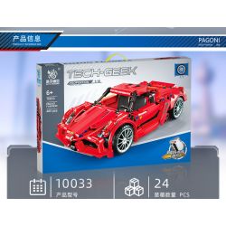 KUYU MOXING 10033 non  XE THỂ THAO MÀU ĐỎ LÙI tỷ lệ 1:18 bộ đồ chơi xếp lắp ráp ghép mô hình Mini Racing Pacemaker Đua Xe Mini 405 khối