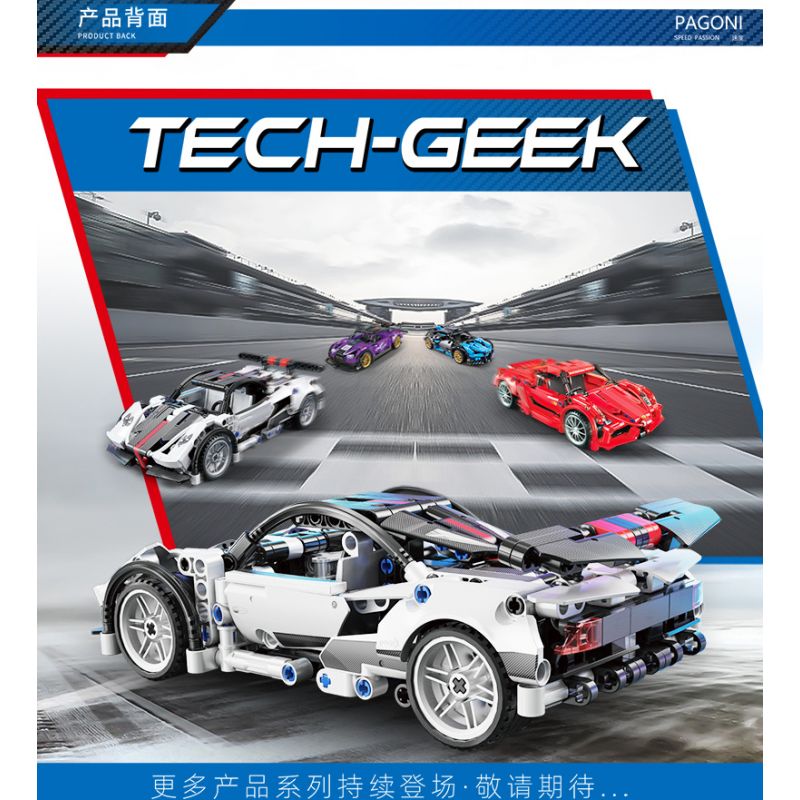 KUYU MOXING 10031 non  XE ZONDA LÙI tỷ lệ 1:18 bộ đồ chơi xếp lắp ráp ghép mô hình Mini Racing Pacemaker PAGANI ZONDA Đua Xe Mini 418 khối