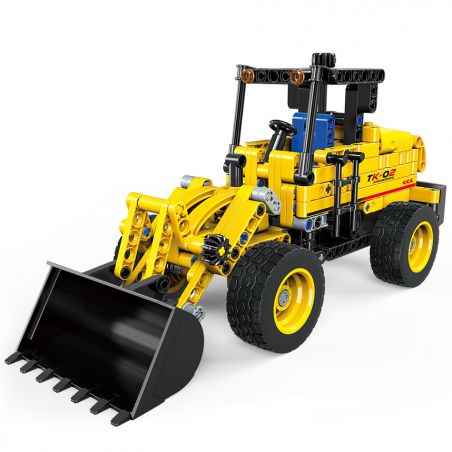 ZHEGAO QL1226 1226 non  XE NÂNG LÙI bộ đồ chơi xếp lắp ráp ghép mô hình ENGINEERING TRUCK 385 khối