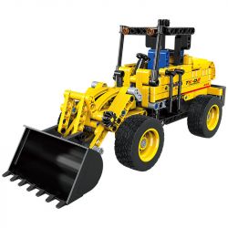 ZHEGAO QL1226 1226 non  XE NÂNG LÙI bộ đồ chơi xếp lắp ráp ghép mô hình ENGINEERING TRUCK 385 khối