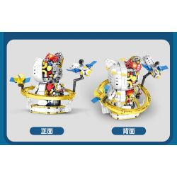 LQS 6305 non  MÈO KHÔNG GIAN CYBORG bộ đồ chơi xếp lắp ráp ghép mô hình PINK CAT 830 khối