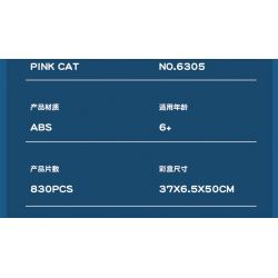 LQS 6305 non  MÈO KHÔNG GIAN CYBORG bộ đồ chơi xếp lắp ráp ghép mô hình PINK CAT 830 khối