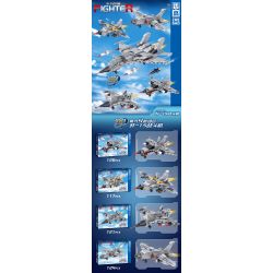 ZHEGAO QL0161 0161 non  MÁY BAY CHIẾN ĐẤU J-15 bộ đồ chơi xếp lắp ráp ghép mô hình Military Army FIGHTER Quân Sự Bộ Đội 488 khối