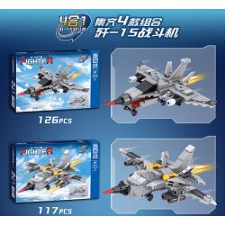 ZHEGAO QL0161 0161 non  MÁY BAY CHIẾN ĐẤU J-15 bộ đồ chơi xếp lắp ráp ghép mô hình Military Army FIGHTER Quân Sự Bộ Đội 488 khối