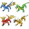 PanlosBrick 626002 Panlos Brick 626002 non  CHIẾN BINH RỒNG 4 PHONG CÁCH bộ đồ chơi xếp lắp ráp ghép mô hình DIVINE DRAGON TEAM 1340 khối