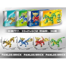 PanlosBrick 626002 Panlos Brick 626002 non  CHIẾN BINH RỒNG 4 PHONG CÁCH bộ đồ chơi xếp lắp ráp ghép mô hình DIVINE DRAGON TEAM 1340 khối