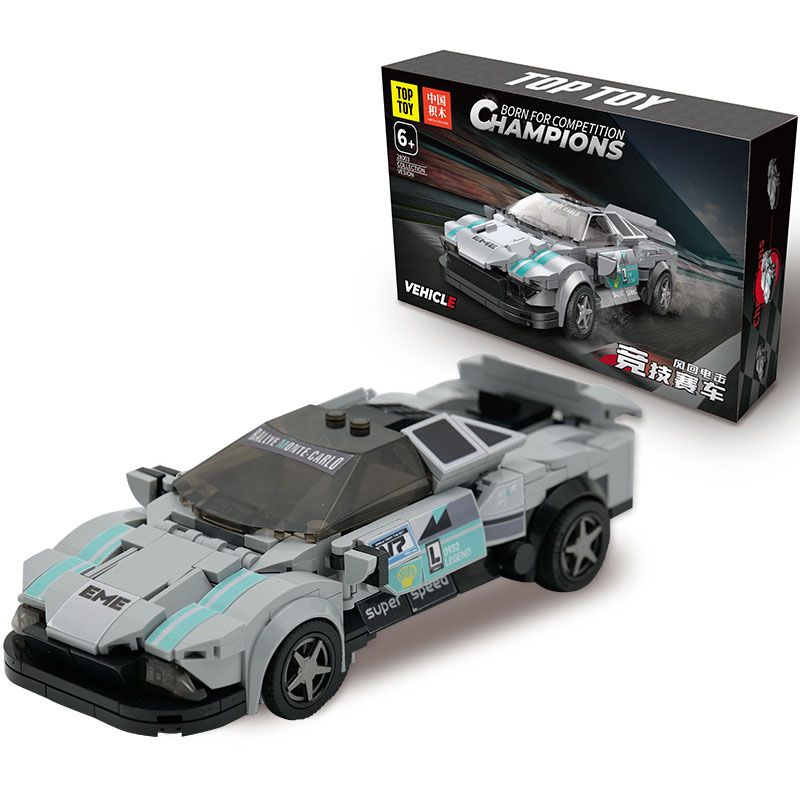 TOP TOY 28003 non Lego GIÓ LÙI SỐC ĐIỆN KÉO XE tỷ lệ 1:18 bộ đồ chơi xếp lắp ráp ghép mô hình