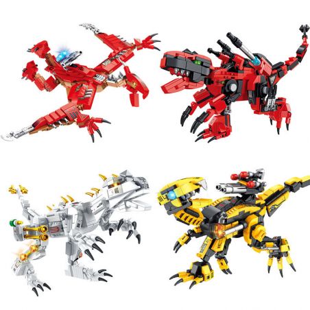 PanlosBrick 626001 Panlos Brick 626001 non  TẢI LẠI KHỦNG LONG 4 PHONG CÁCH bộ đồ chơi xếp lắp ráp ghép mô hình Dino HEAVY DINOSAUR 1333 khối