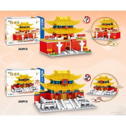 ZHEGAO QL0974 0974 non  KIẾN TRÚC CỔ BẮC KINH 4 KIỂU QUẢNG TRƯỜNG THIÊN AN MÔN HỘI HÒA HỢP TỐI CAO CẦU NGUYỆN CHO MÙA MÀNG BỘI THU THÁP GÓC bộ đồ chơi xếp lắp ráp ghép mô hình 1051 khối