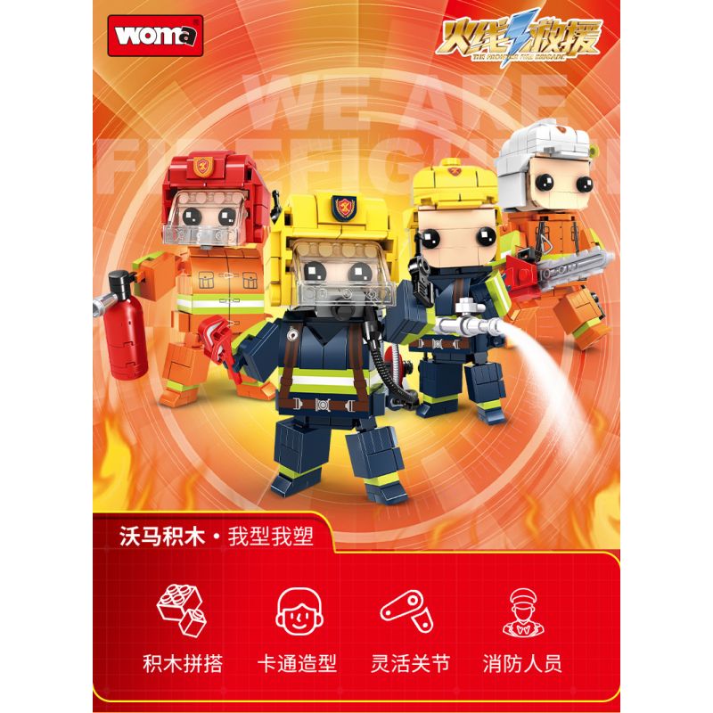 WOMA C0661 0661 non  CỨU HỎA bộ đồ chơi xếp lắp ráp ghép mô hình 705 khối