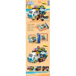 ZHEGAO DZ7005 7005 non  XE HOA LÃNG MẠN bộ đồ chơi xếp lắp ráp ghép mô hình ROMANTIC FLOWER CART 621 khối