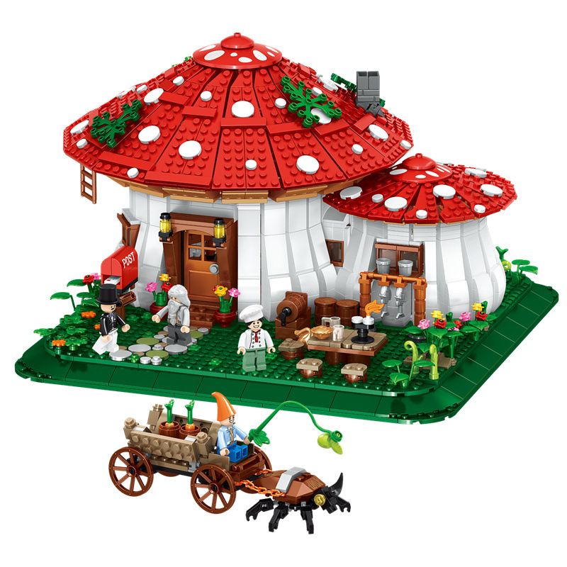 ZHEGAO 01016 non Lego NHÀ NẤM bộ đồ chơi xếp lắp ráp ghép mô hình Creator Expert MUSHROOM HOUSE Chuyên Gia Sáng Tạo 2233 khối