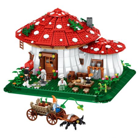 ZHEGAO 01016 non  NHÀ NẤM bộ đồ chơi xếp lắp ráp ghép mô hình Creator Expert MUSHROOM HOUSE Chuyên Gia Sáng Tạo 2233 khối