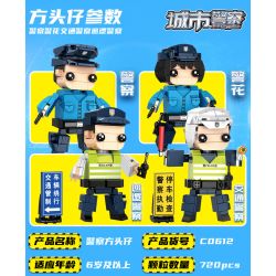 WOMA C0612 0612 non  CẢNH SÁT THÀNH PHỐ bộ đồ chơi xếp lắp ráp ghép mô hình City CITYPOLICE 720 khối