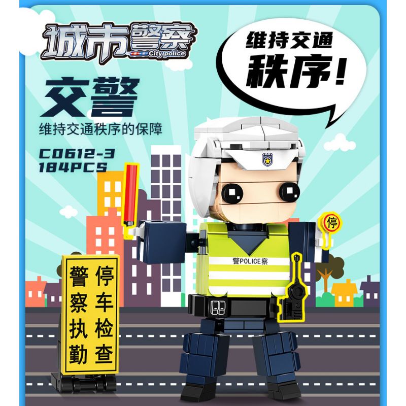 WOMA C0612 0612 non  CẢNH SÁT THÀNH PHỐ bộ đồ chơi xếp lắp ráp ghép mô hình City CITYPOLICE 720 khối