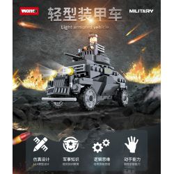 WOMA C0886 0886 non  XE BỌC THÉP HẠNG NHẸ SD.KFZ.222 bộ đồ chơi xếp lắp ráp ghép mô hình Military Army MILITARY LIGHT ARMORED VEHICLE Quân Sự Bộ Đội 220 khối