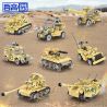 ZHEGAO QL2134 2134 non  8 TỔ HỢP XE TĂNG BÁNH XÍCH MINI bộ đồ chơi xếp lắp ráp ghép mô hình Military Army Quân Sự Bộ Đội 1176 khối