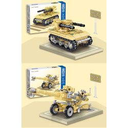 ZHEGAO QL2134 2134 non  8 TỔ HỢP XE TĂNG BÁNH XÍCH MINI bộ đồ chơi xếp lắp ráp ghép mô hình Military Army Quân Sự Bộ Đội 1176 khối