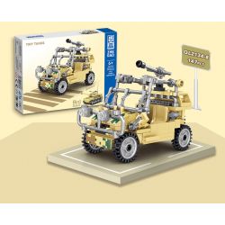 ZHEGAO QL2134 2134 non  8 TỔ HỢP XE TĂNG BÁNH XÍCH MINI bộ đồ chơi xếp lắp ráp ghép mô hình Military Army Quân Sự Bộ Đội 1176 khối