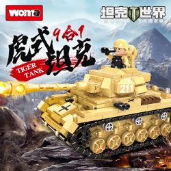 WOMA C0882 0882 non  XE TĂNG TIGER 9 TRONG 1 bộ đồ chơi xếp lắp ráp ghép mô hình Military Army TIGER TANK Quân Sự Bộ Đội 563 khối