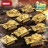 WOMA C0882 0882 non  XE TĂNG TIGER 9 TRONG 1 bộ đồ chơi xếp lắp ráp ghép mô hình Military Army TIGER TANK Quân Sự Bộ Đội 563 khối