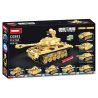 WOMA C0882 0882 non  XE TĂNG TIGER 9 TRONG 1 bộ đồ chơi xếp lắp ráp ghép mô hình Military Army TIGER TANK Quân Sự Bộ Đội 563 khối