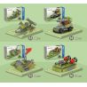 ZHEGAO QL2135 2135 non  XE TĂNG LỘI NƯỚC MINI 16 TỔ HỢP bộ đồ chơi xếp lắp ráp ghép mô hình Military Army Quân Sự Bộ Đội 686 khối