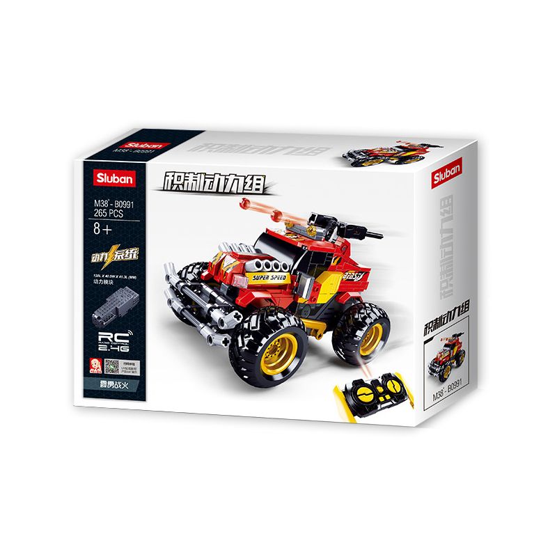 SLUBAN M38-B0991 B0991 0991 M38B0991 38-B0991 non  XE TẢI QUÁI VẬT THUNDERBOLT R/C bộ đồ chơi xếp lắp ráp ghép mô hình  Kỹ Thuật Công Nghệ Cao Mô Hình Phương Tiện 265 khối