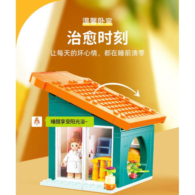 SLUBAN M38-B1090 B1090 1090 M38B1090 38-B1090 non  NGÔI NHÀ XẾP CHỒNG ĐẦY MÀU SẮC bộ đồ chơi xếp lắp ráp ghép mô hình 571 khối