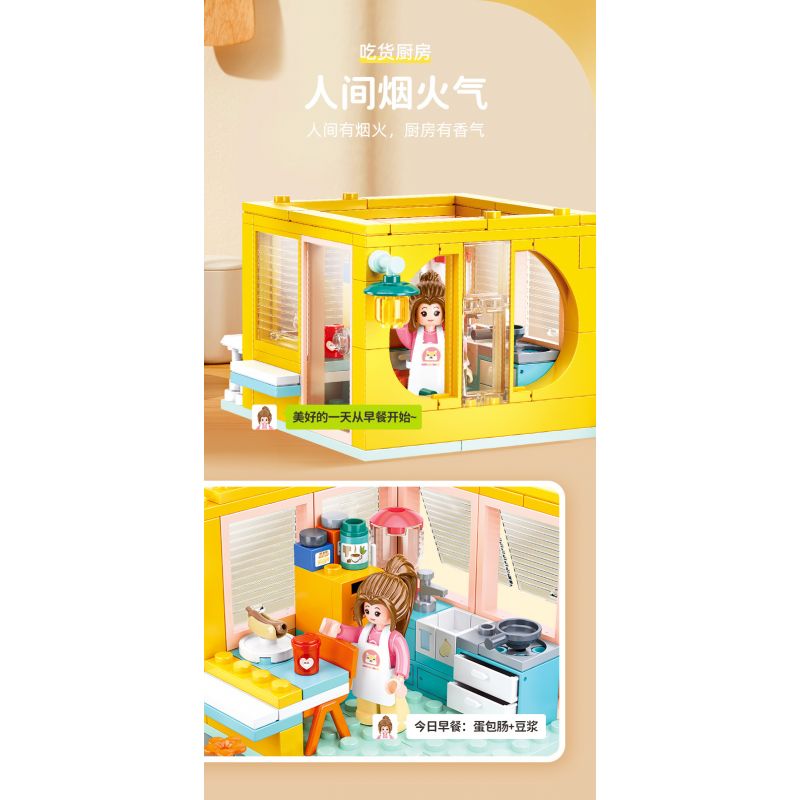 SLUBAN M38-B1090 B1090 1090 M38B1090 38-B1090 non  NGÔI NHÀ XẾP CHỒNG ĐẦY MÀU SẮC bộ đồ chơi xếp lắp ráp ghép mô hình 571 khối