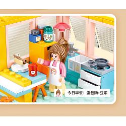 SLUBAN M38-B1090 B1090 1090 M38B1090 38-B1090 non  NGÔI NHÀ XẾP CHỒNG ĐẦY MÀU SẮC bộ đồ chơi xếp lắp ráp ghép mô hình 571 khối