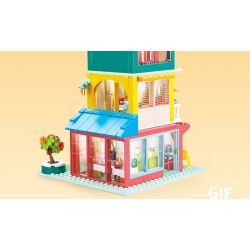 SLUBAN M38-B1090 B1090 1090 M38B1090 38-B1090 non  NGÔI NHÀ XẾP CHỒNG ĐẦY MÀU SẮC bộ đồ chơi xếp lắp ráp ghép mô hình 571 khối