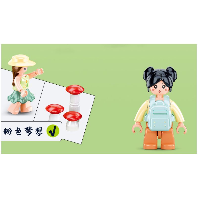 SLUBAN M38-B1088 B1088 1088 M38B1088 38-B1088 non  CABIN CẮM TRẠI TỰ LÀM bộ đồ chơi xếp lắp ráp ghép mô hình Girl Con Gái 341 khối