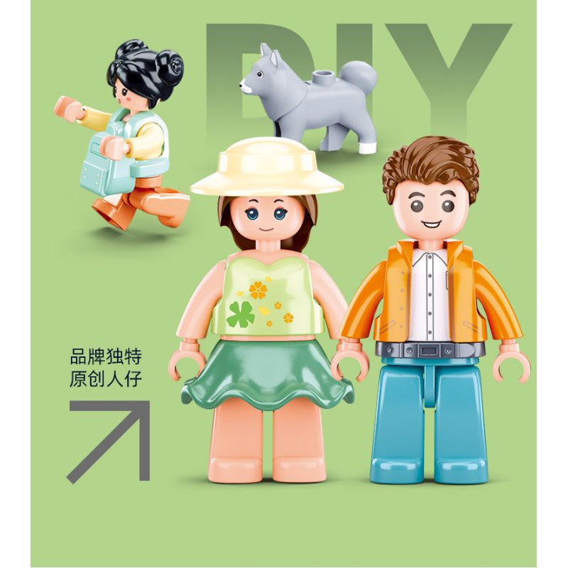 SLUBAN M38-B1088 B1088 1088 M38B1088 38-B1088 non  CABIN CẮM TRẠI TỰ LÀM bộ đồ chơi xếp lắp ráp ghép mô hình Girl Con Gái 341 khối