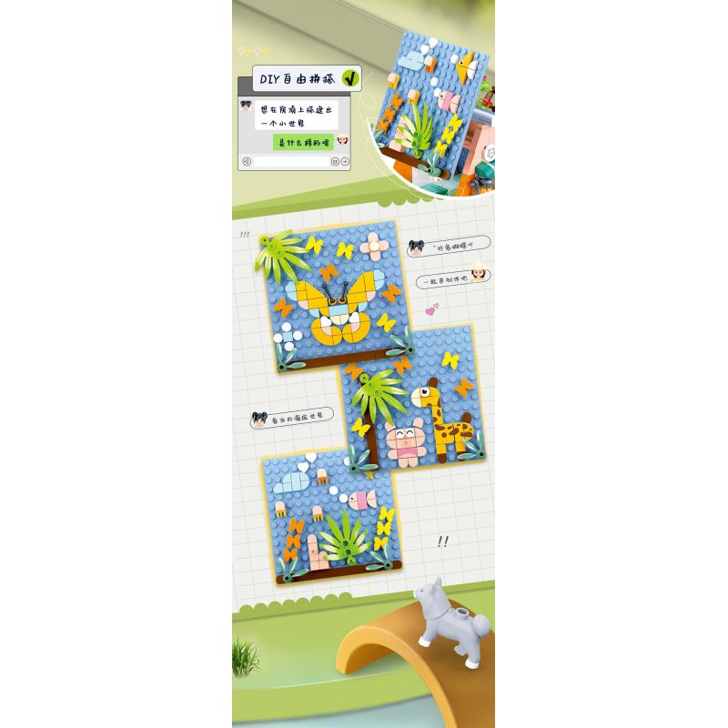 SLUBAN M38-B1088 B1088 1088 M38B1088 38-B1088 non  CABIN CẮM TRẠI TỰ LÀM bộ đồ chơi xếp lắp ráp ghép mô hình Girl Con Gái 341 khối