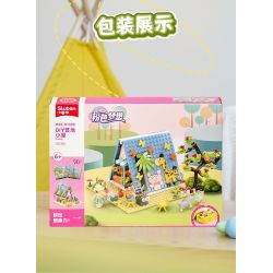 SLUBAN M38-B1088 B1088 1088 M38B1088 38-B1088 non  CABIN CẮM TRẠI TỰ LÀM bộ đồ chơi xếp lắp ráp ghép mô hình Girl Con Gái 341 khối