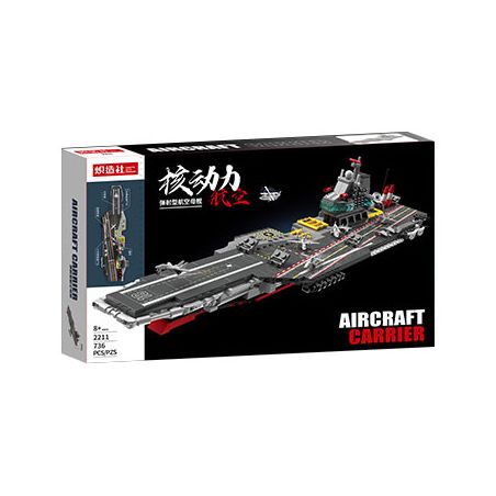 SOUZOSHA 2211 non  TÀU SÂN BAY bộ đồ chơi xếp lắp ráp ghép mô hình Military Army AIRCRAFT CARRIER Quân Sự Bộ Đội 736 khối