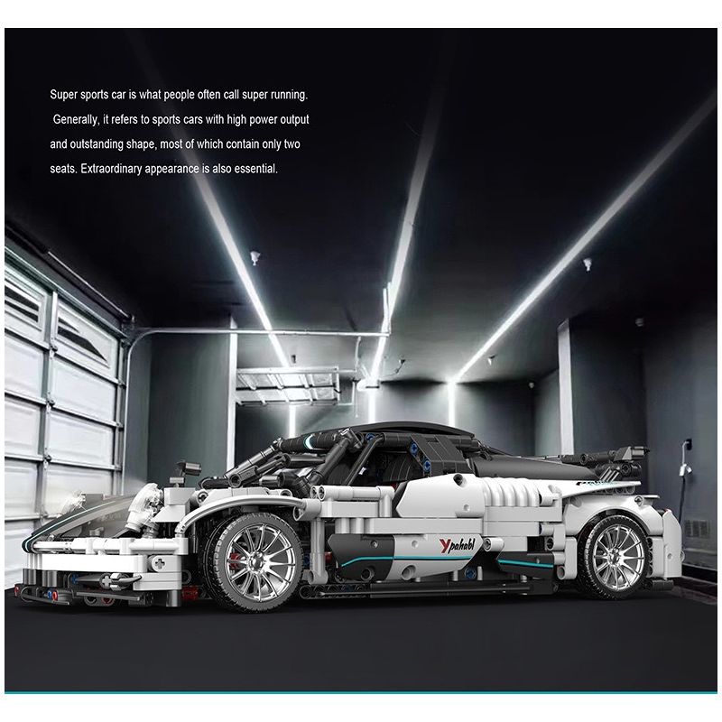 YUPIN P1401 1401 non  ZONDA GT tỷ lệ 1:14 bộ đồ chơi xếp lắp ráp ghép mô hình  PAGANI ZONDA Kỹ Thuật Công Nghệ Cao Mô Hình Phương Tiện 1689 khối