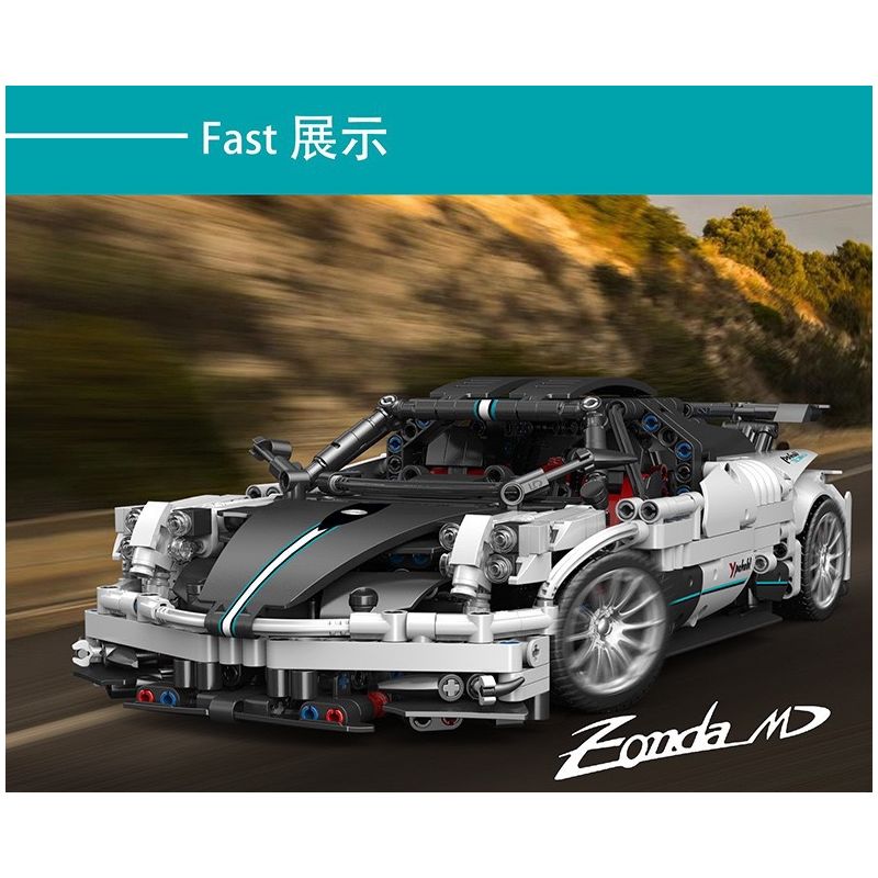 YUPIN P1401 1401 non  ZONDA GT tỷ lệ 1:14 bộ đồ chơi xếp lắp ráp ghép mô hình  PAGANI ZONDA Kỹ Thuật Công Nghệ Cao Mô Hình Phương Tiện 1689 khối
