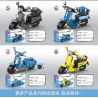 MINGDI LEIBAO K218 non  XE TĂNG TỐC 8 TRONG 2 bộ đồ chơi xếp lắp ráp ghép mô hình Motorcycle Motorbike Xe Hai Bánh 1206 khối