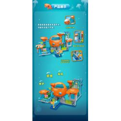 Enlighten 5216 Qman 5216 non  ĐƯỜNG ĐUA BẠCH TUỘC bộ đồ chơi xếp lắp ráp ghép mô hình Octonauts Thám Hiểm Đại Dương 99 khối