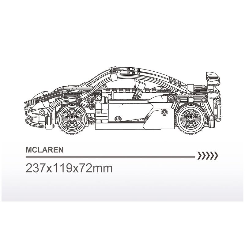 STAR MUSIC FF10016 10016 non  MCLAREN 620R bộ đồ chơi xếp lắp ráp ghép mô hình  Kỹ Thuật Công Nghệ Cao Mô Hình Phương Tiện 532 khối